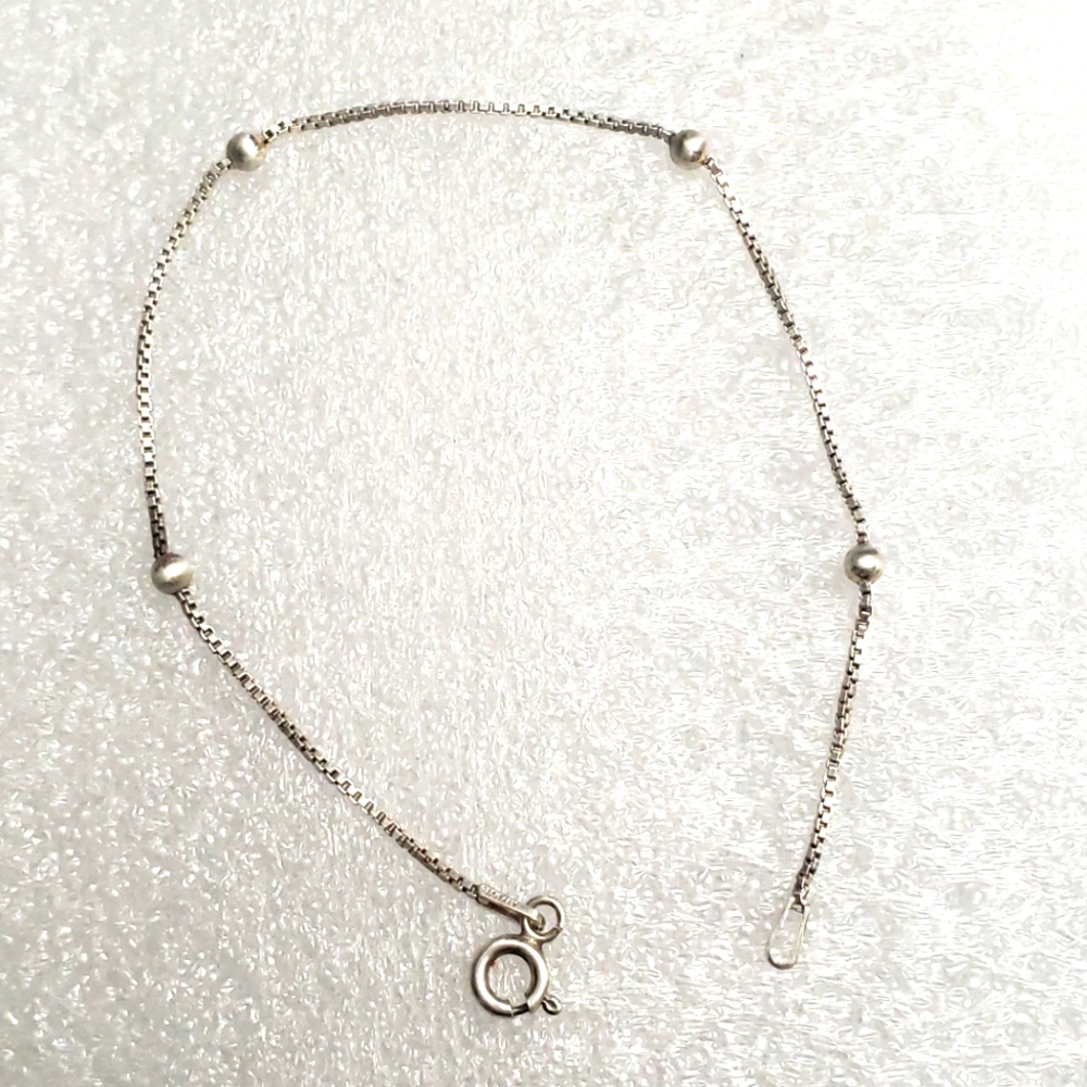 925 Silver Italy BOX CHAIN Bracelet